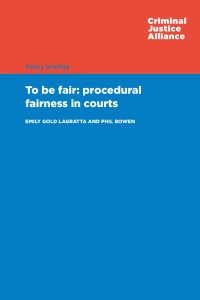 TobeFair procedural fairness in the courts cover page
