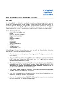 What Next for Probation briefing cover page